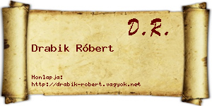 Drabik Róbert névjegykártya